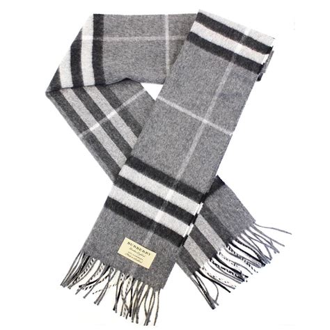 burberry grey cashmere scarf